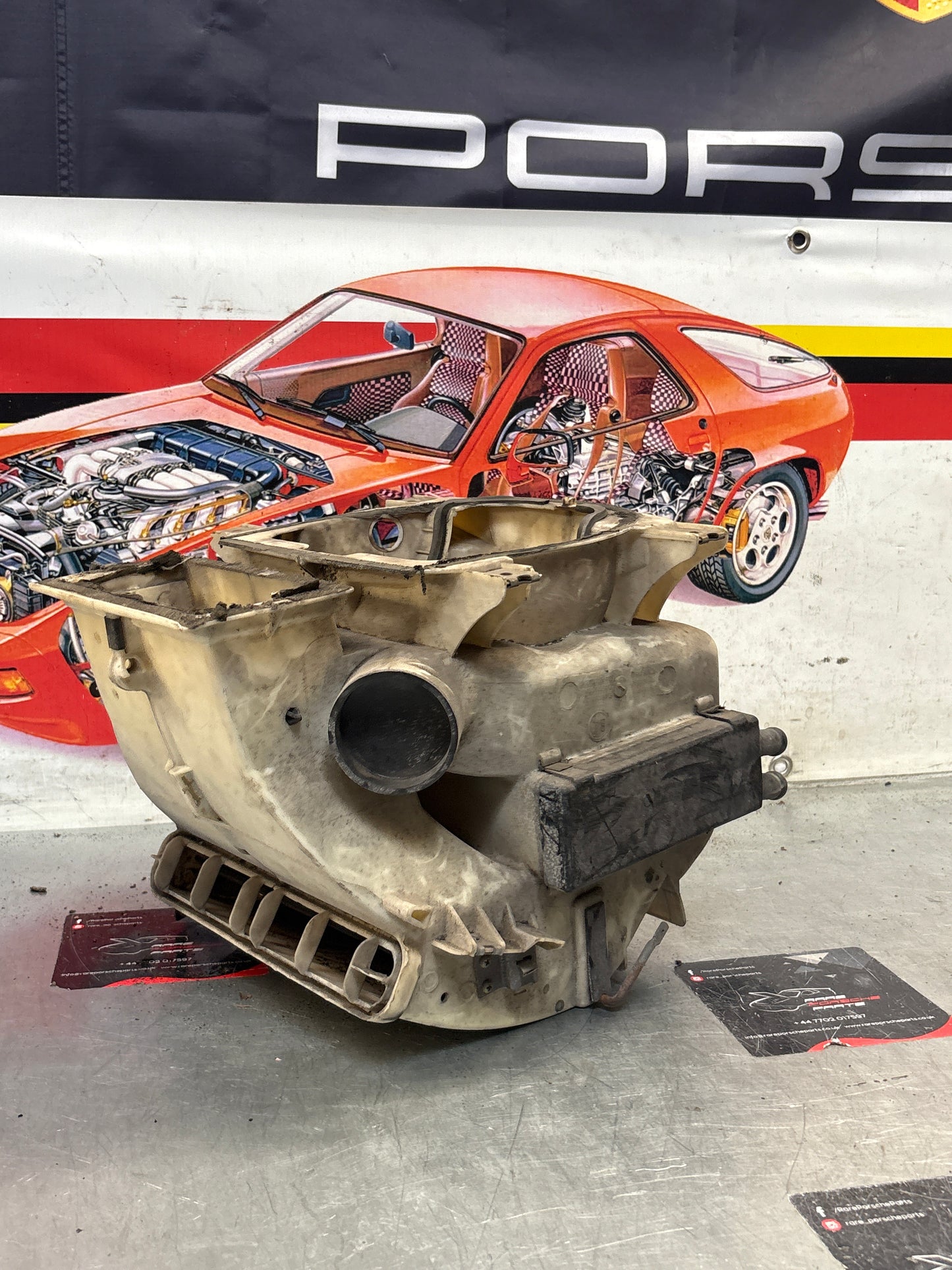 Porsche 924S heater box blower fan assembly, complete, used 811819096 / 321819095 / 321819087