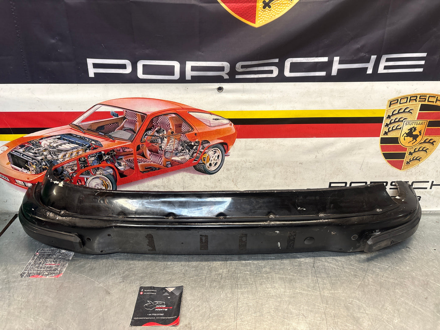 Porsche 911 930 rear bumper with skirt, used 93050511201