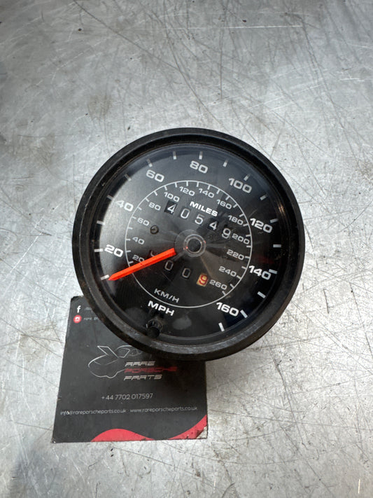 Porsche 924 MPH Speedometer showing 40549, 477 957 023 E / 477957023E used