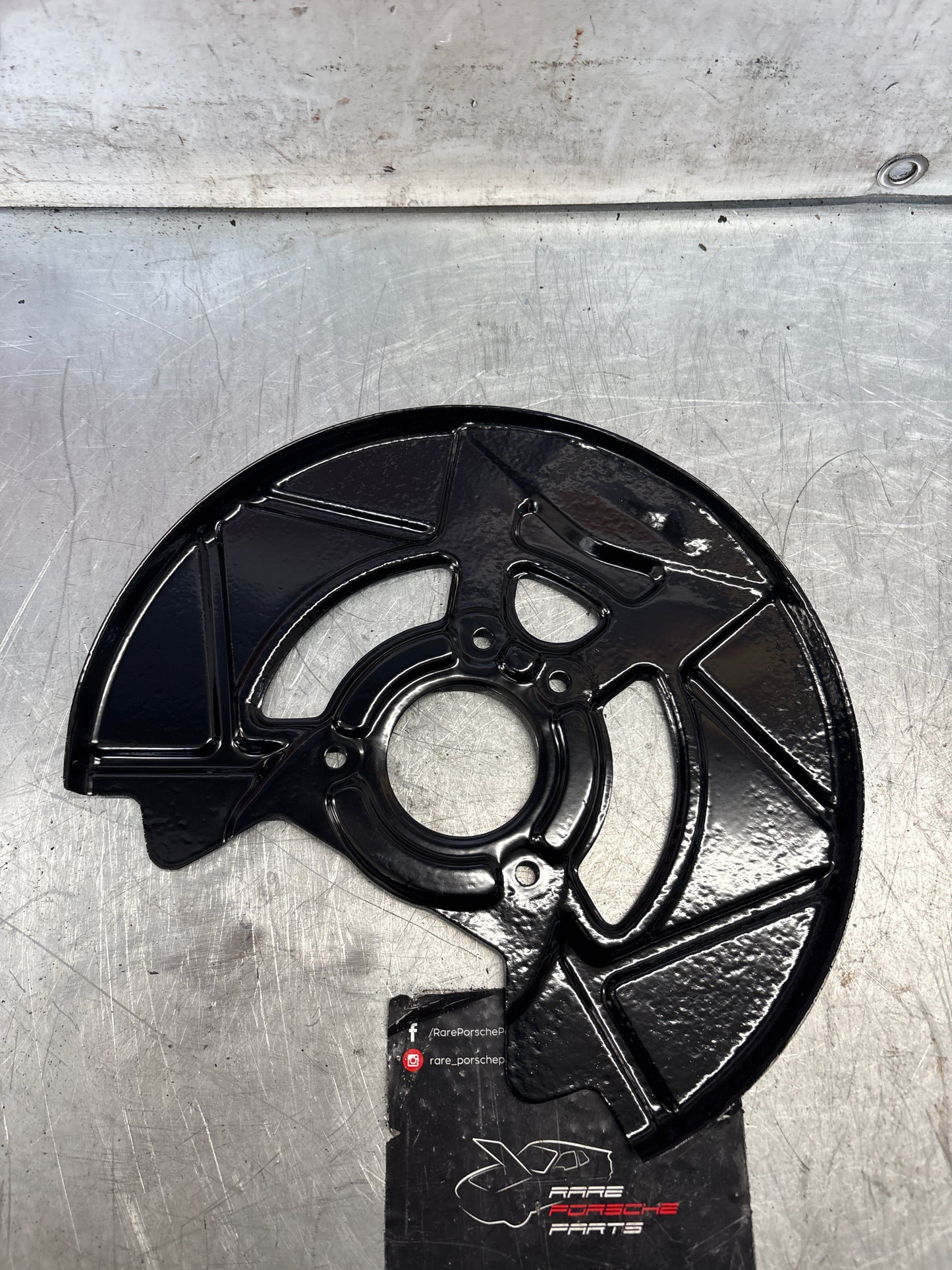 Porsche 924S 944 front disc dust backing plate, refurbished 94435108501