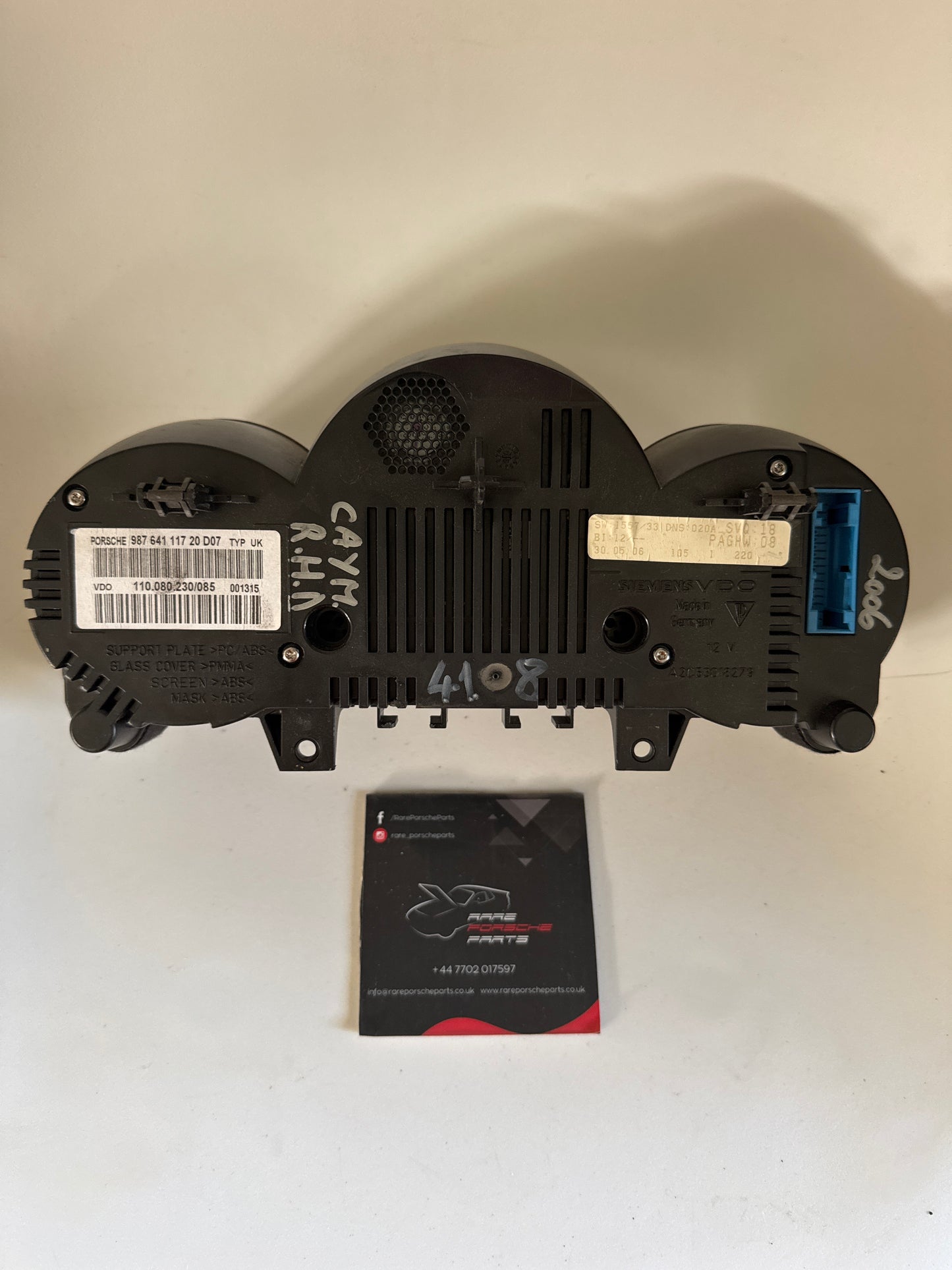 Porsche Boxter cayman 987 Instrument Cluster, unknown mileage 98764111720 used