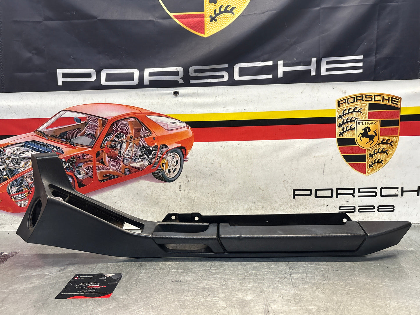 Porsche 928 dark green door armrest, right, off side, 92855510203, used