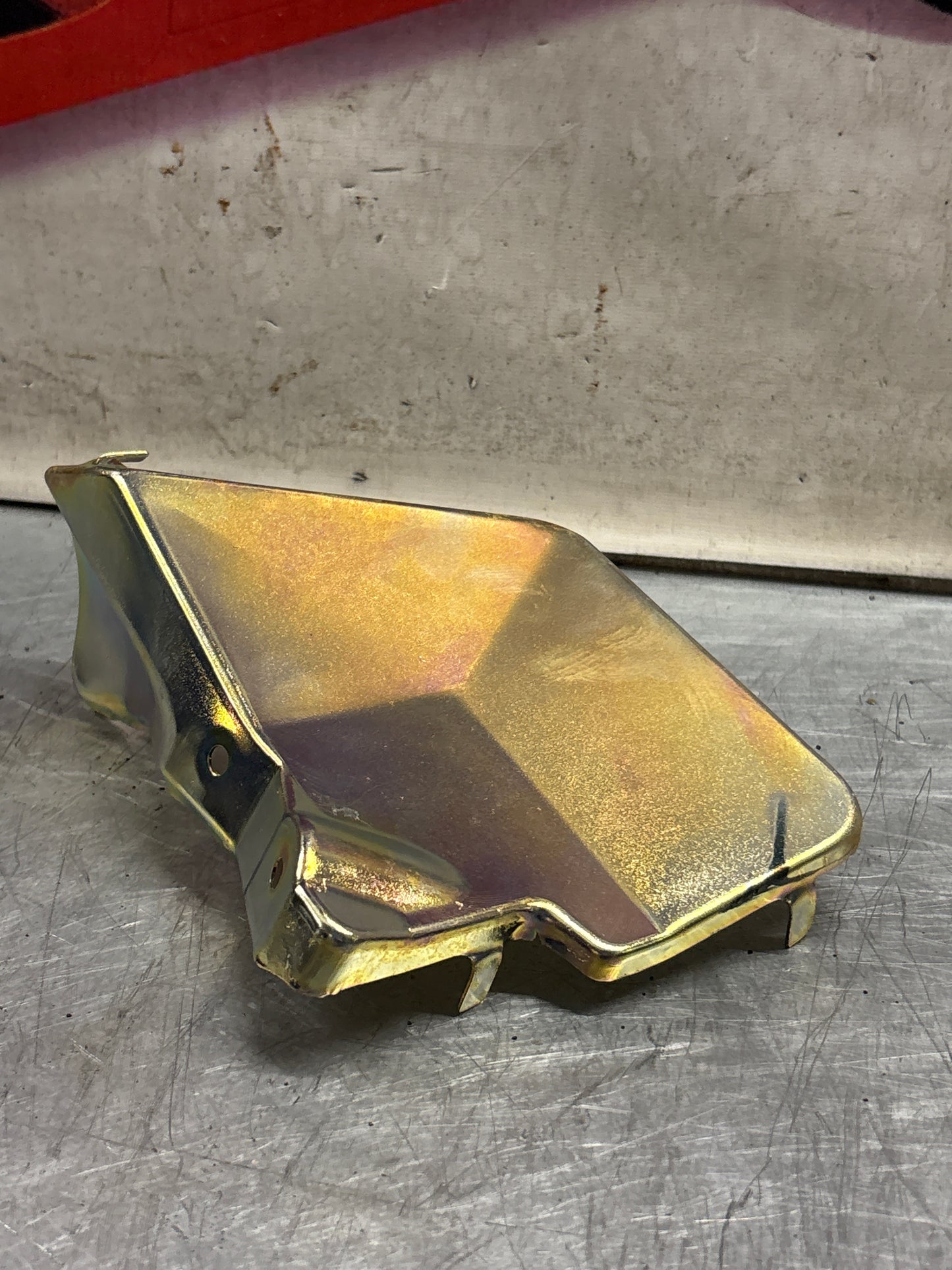 Porsche 928 82- mount cover heat shield plate left side, used 92837506701