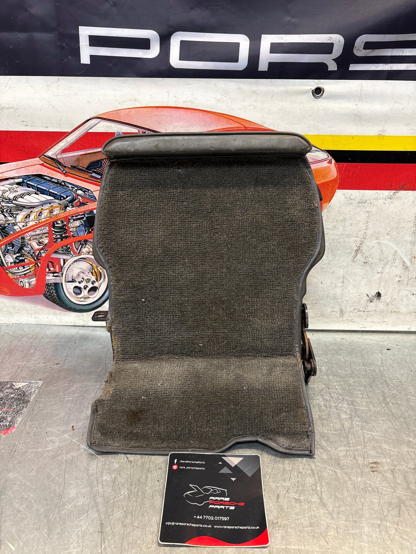 Porsche 928 rear right seat backrest, grey, leather used 92852203852