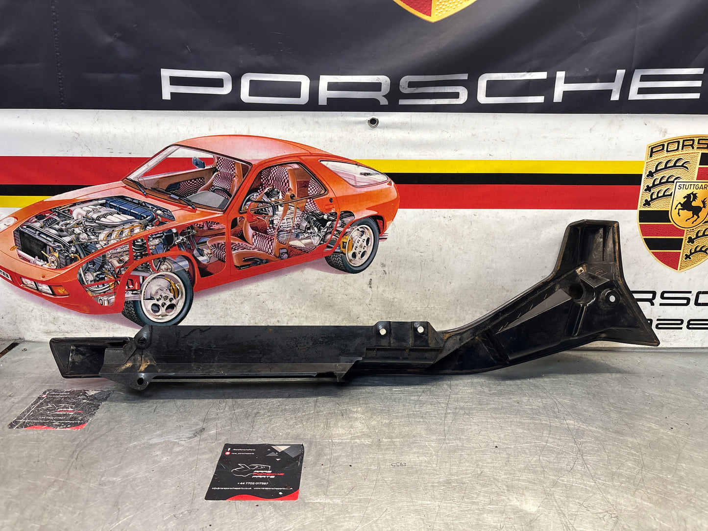 Porsche 928 dark green door armrest, right, off side, 92855510203, used