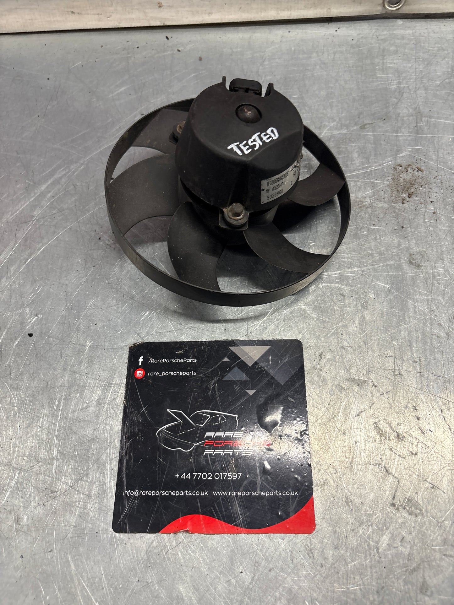 Porsche 911 996 Rear deck wing cooling fan, used 99662403602