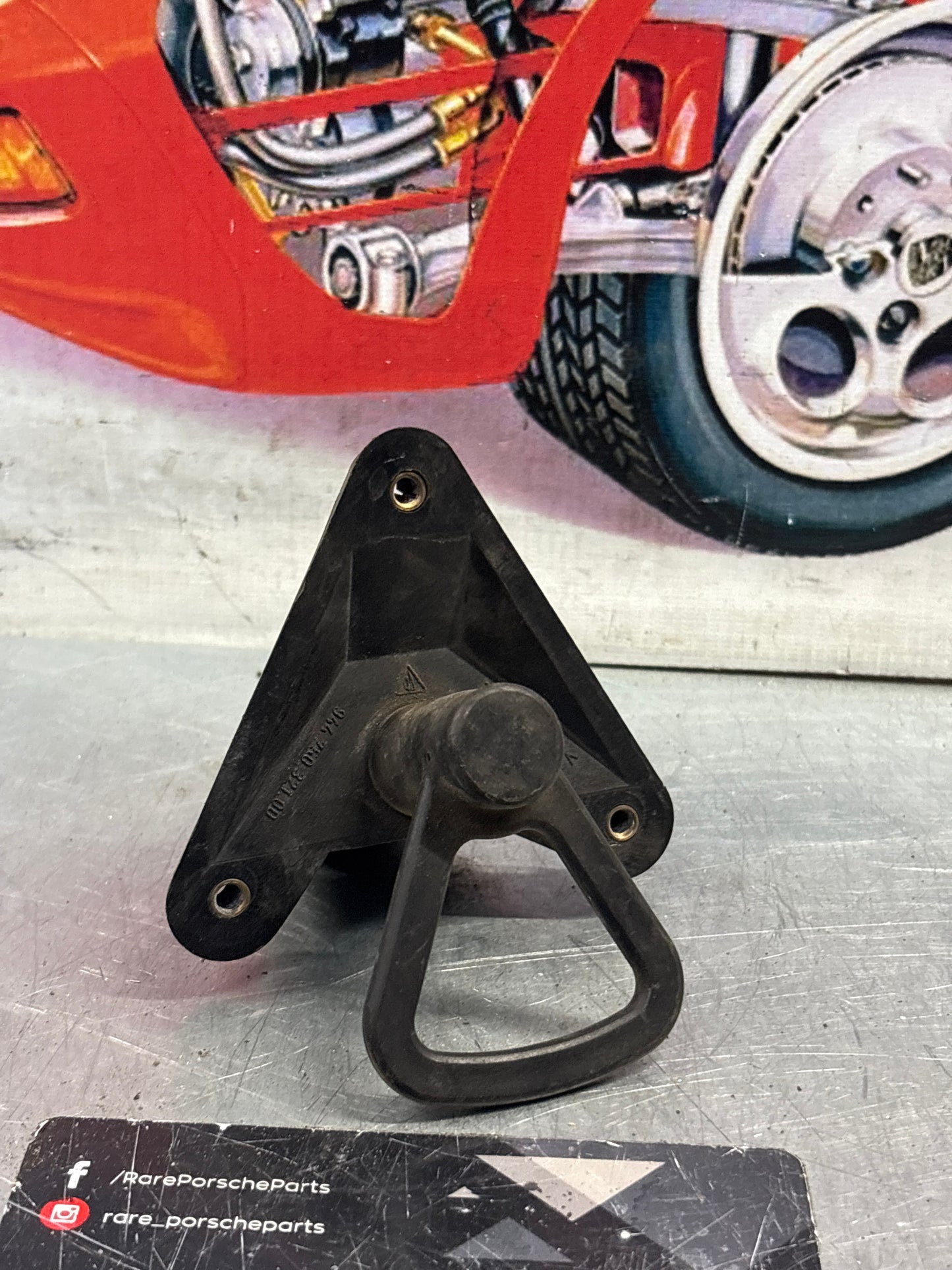 Porsche 968 headlight release frame, used 94475032100