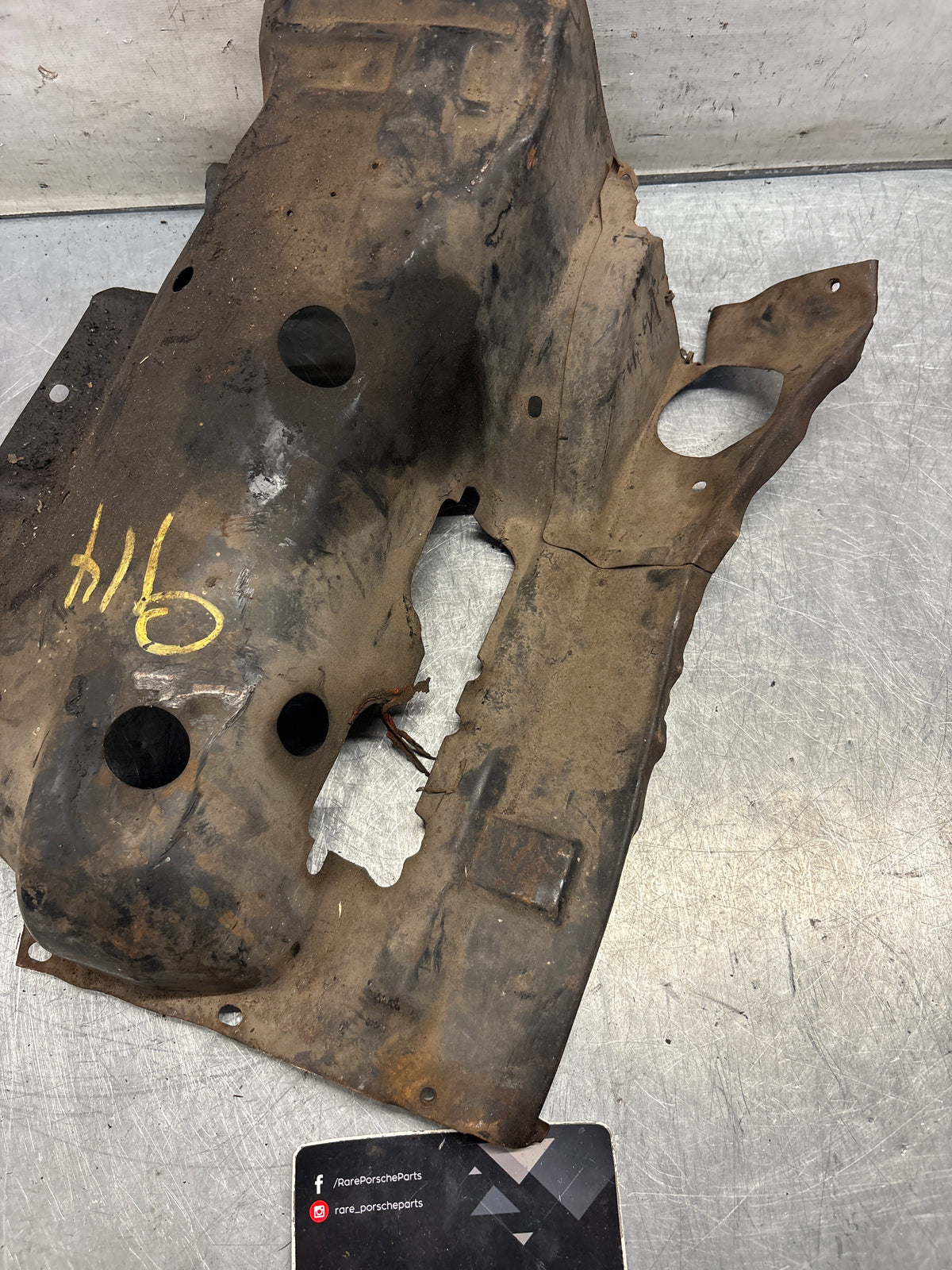 Porsche 914 cylinder cover heat shield, used 022119299A