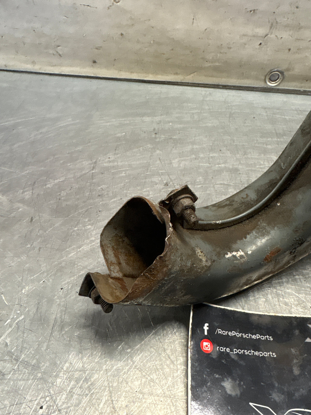 Porsche 914 right side heat duct, used 022256502A