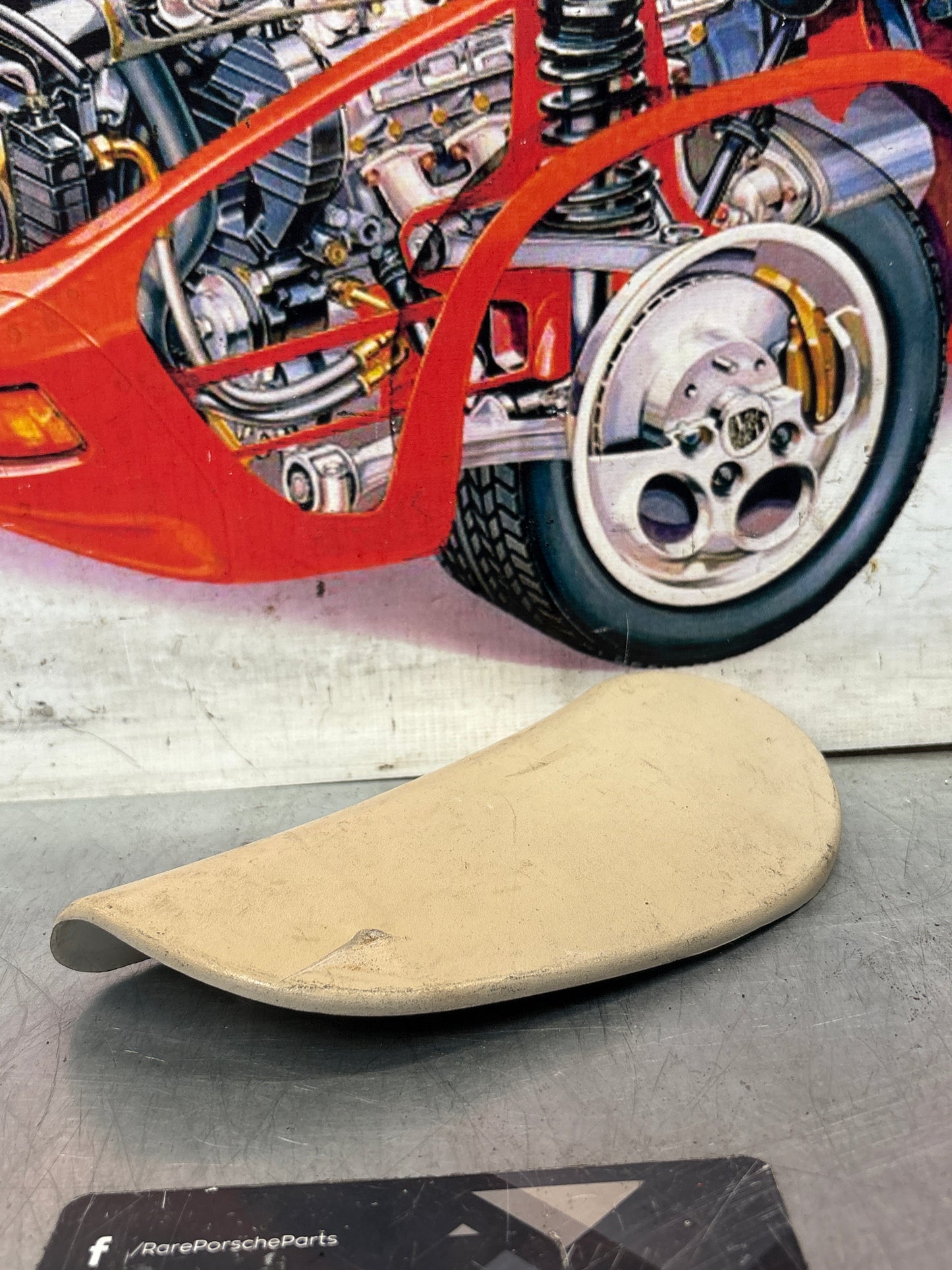 Porsche 944 928 seat hinge cover beige used left 92852114702