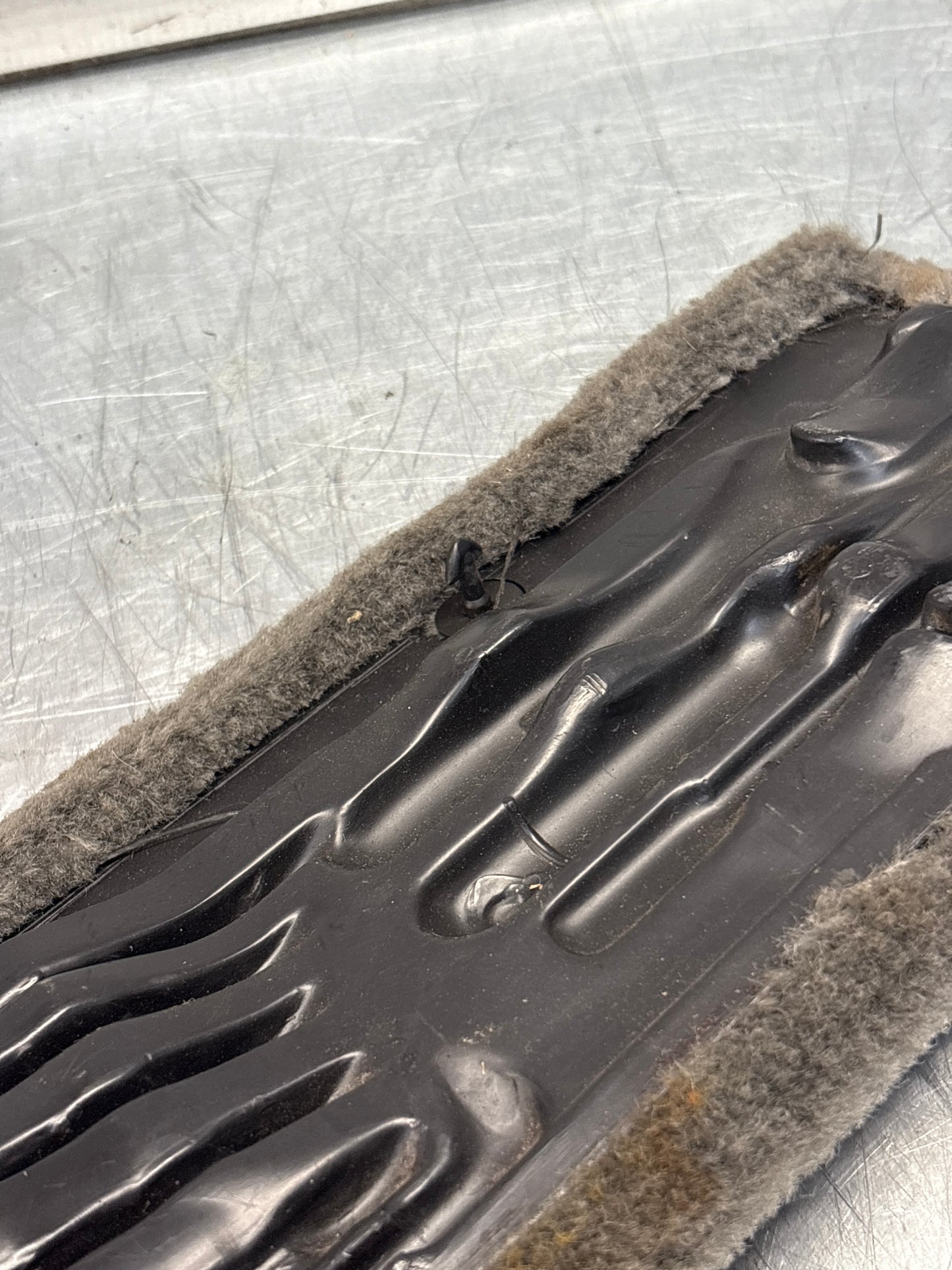 Porsche 928 grey carpeted Tool kit panel cover, used 92855118106