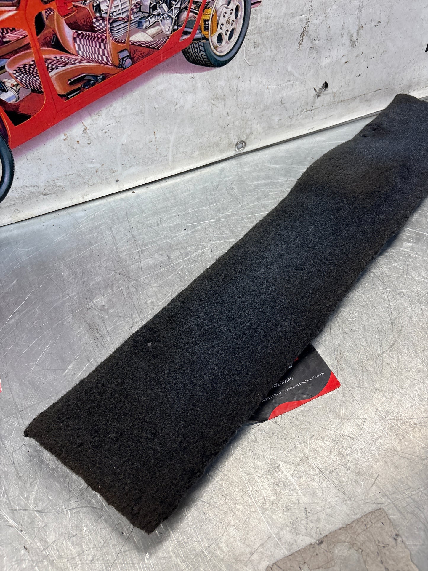 Porsche 928 blue carpeted Tool kit panel cover, used 92855118106