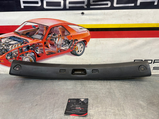 Porsche 924 944 -85.5 front roof / sun visor trim, black 477867511, used
