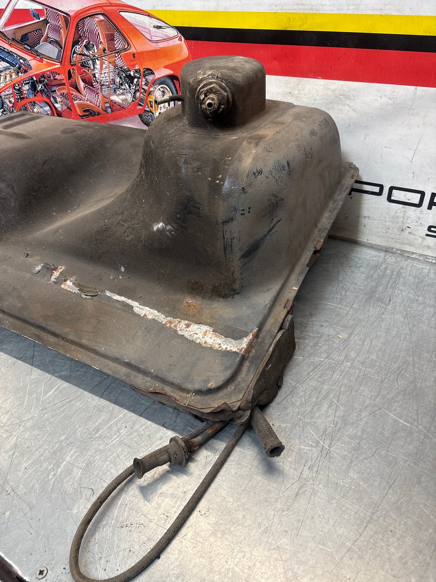 Porsche 924 944 metal fuel tank 477201021F used