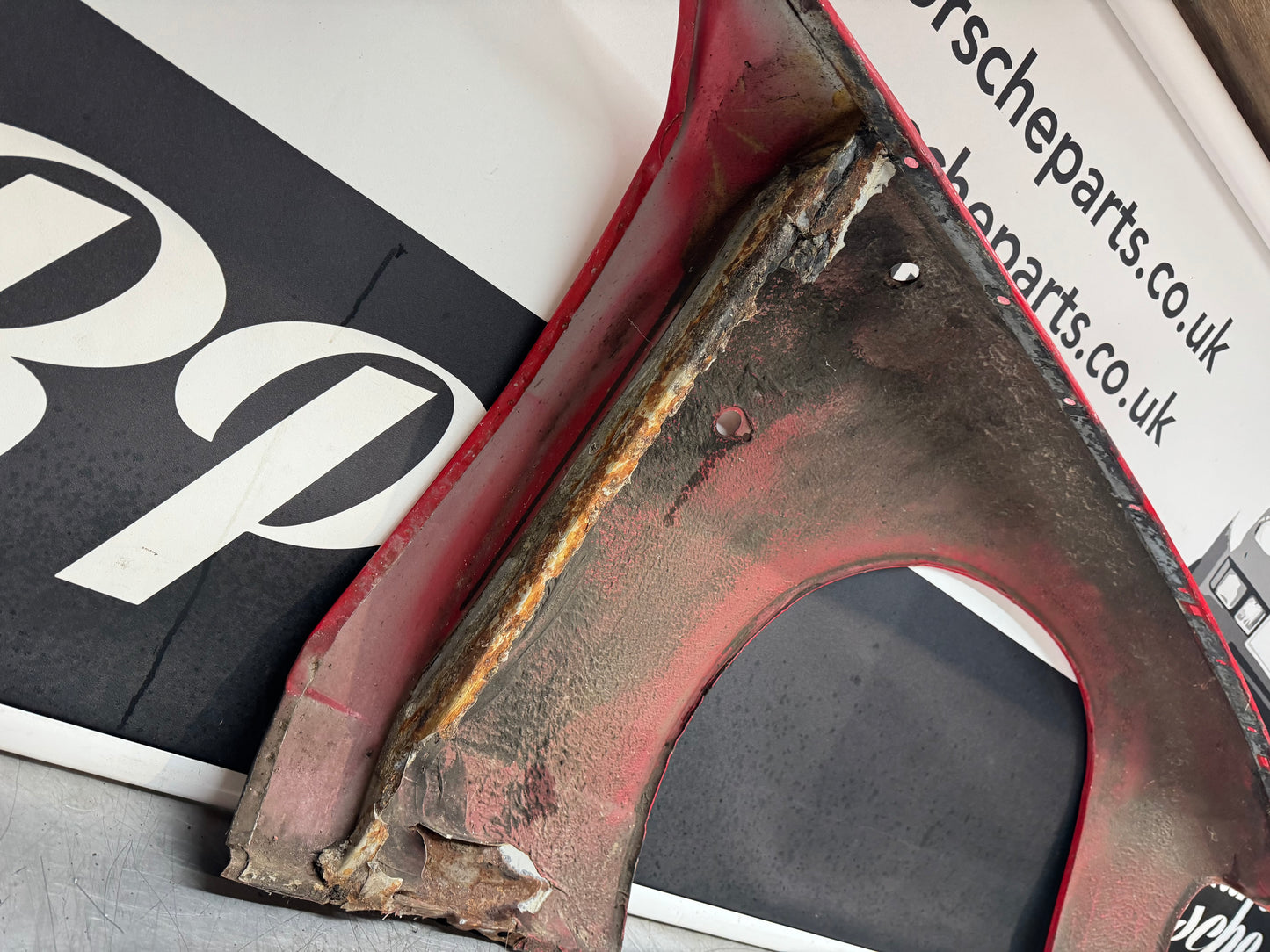 Porsche 924 Front Left Wing - Fair condition. 477821021