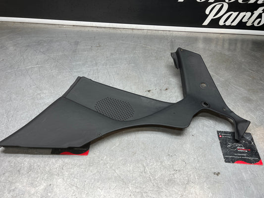 Porsche 944 black rear interior C Post trim card right side. Quarter panel trim used 944555022