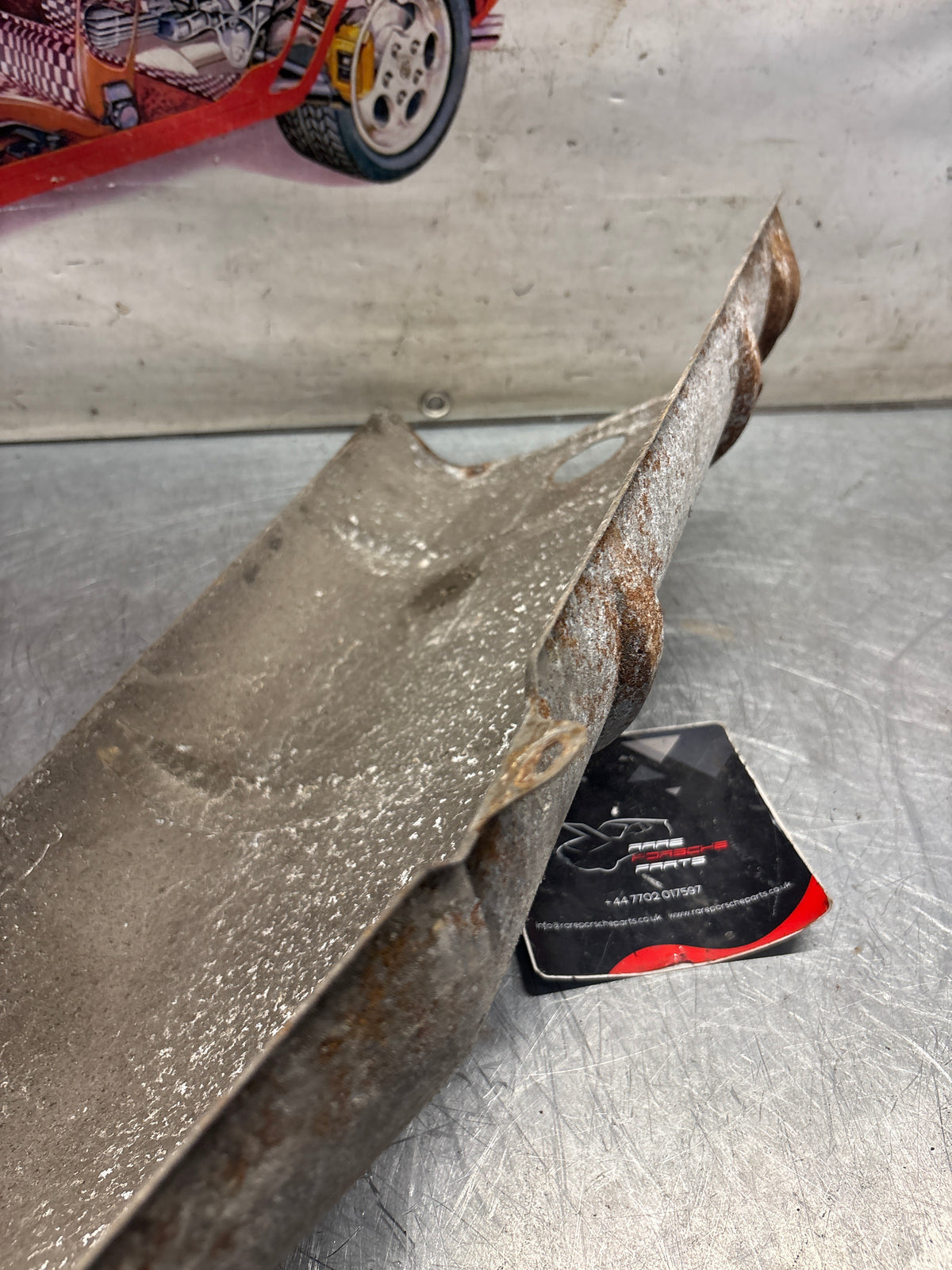 Porsche 928 heat protection plate, later type 92850449101, used