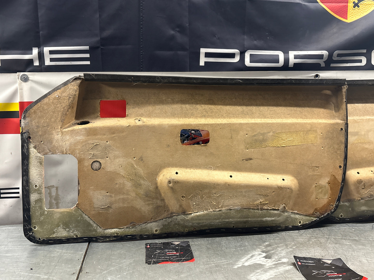 Porsche 924 / 944 Pair of early electric door cards, LHD 477867012 / 477867011