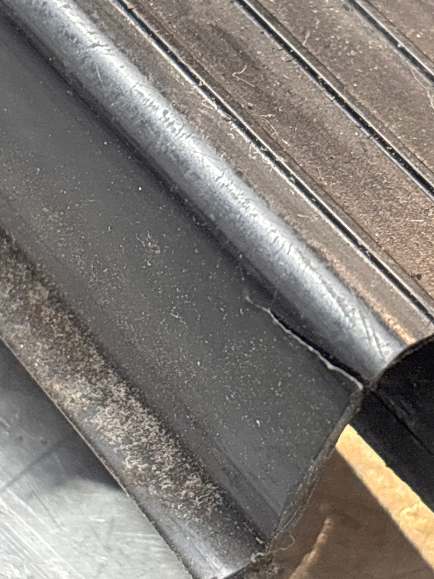 Porsche early 924/944 right sill trim, used 477853658A