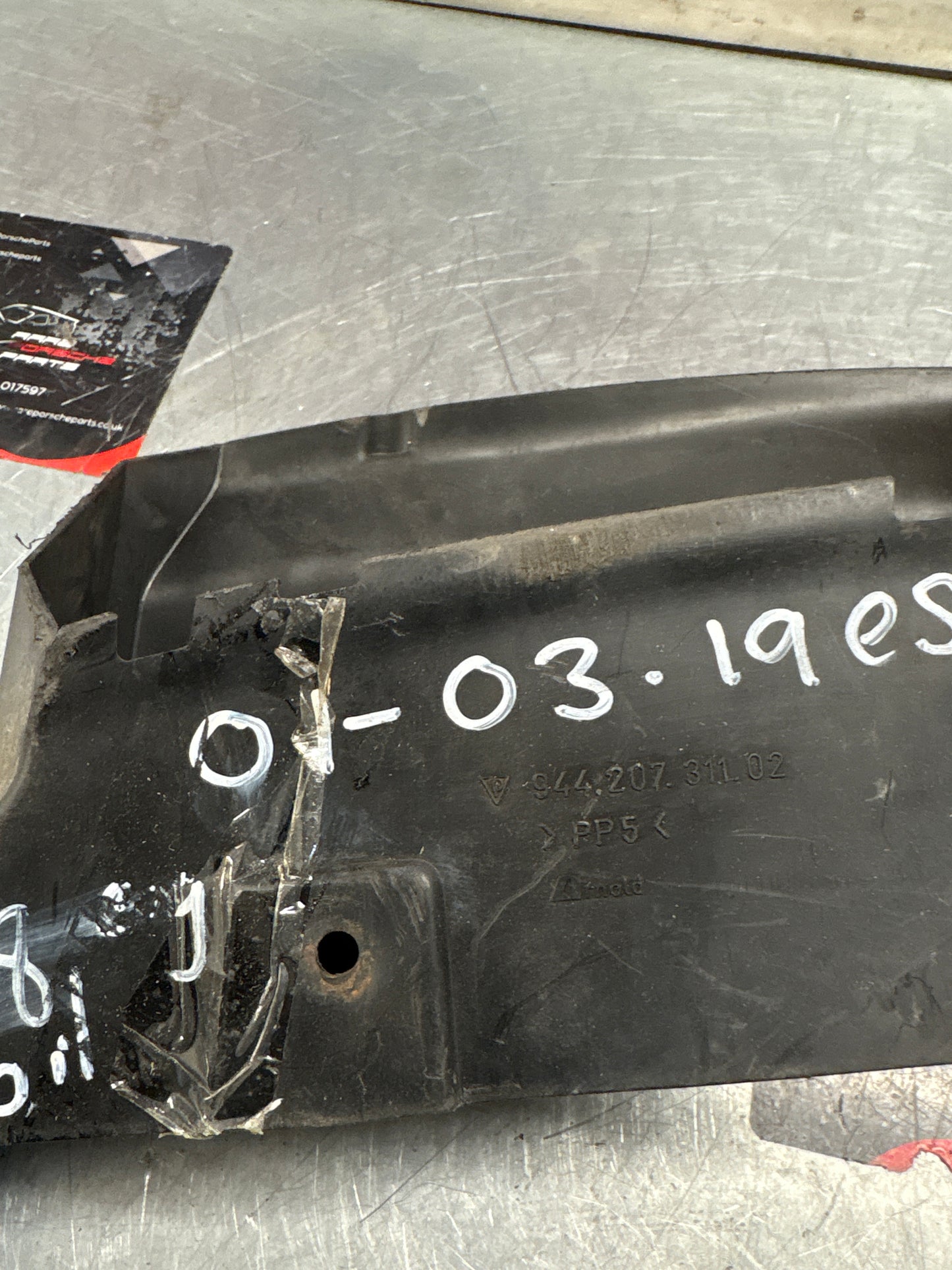 Porsche 968 Oil cooler air duct, used 94420731102