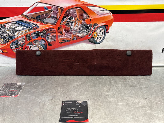 Porsche 928 burgundy carpeted Tool kit panel cover, used 92855118106