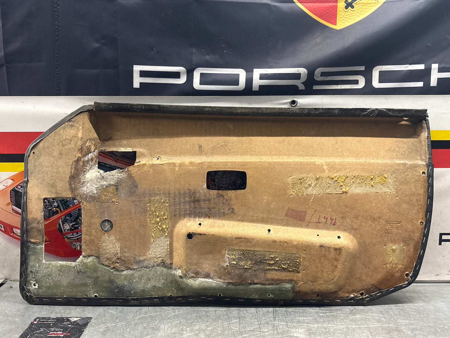 Porsche 944 left side Black door card, used 94455501701