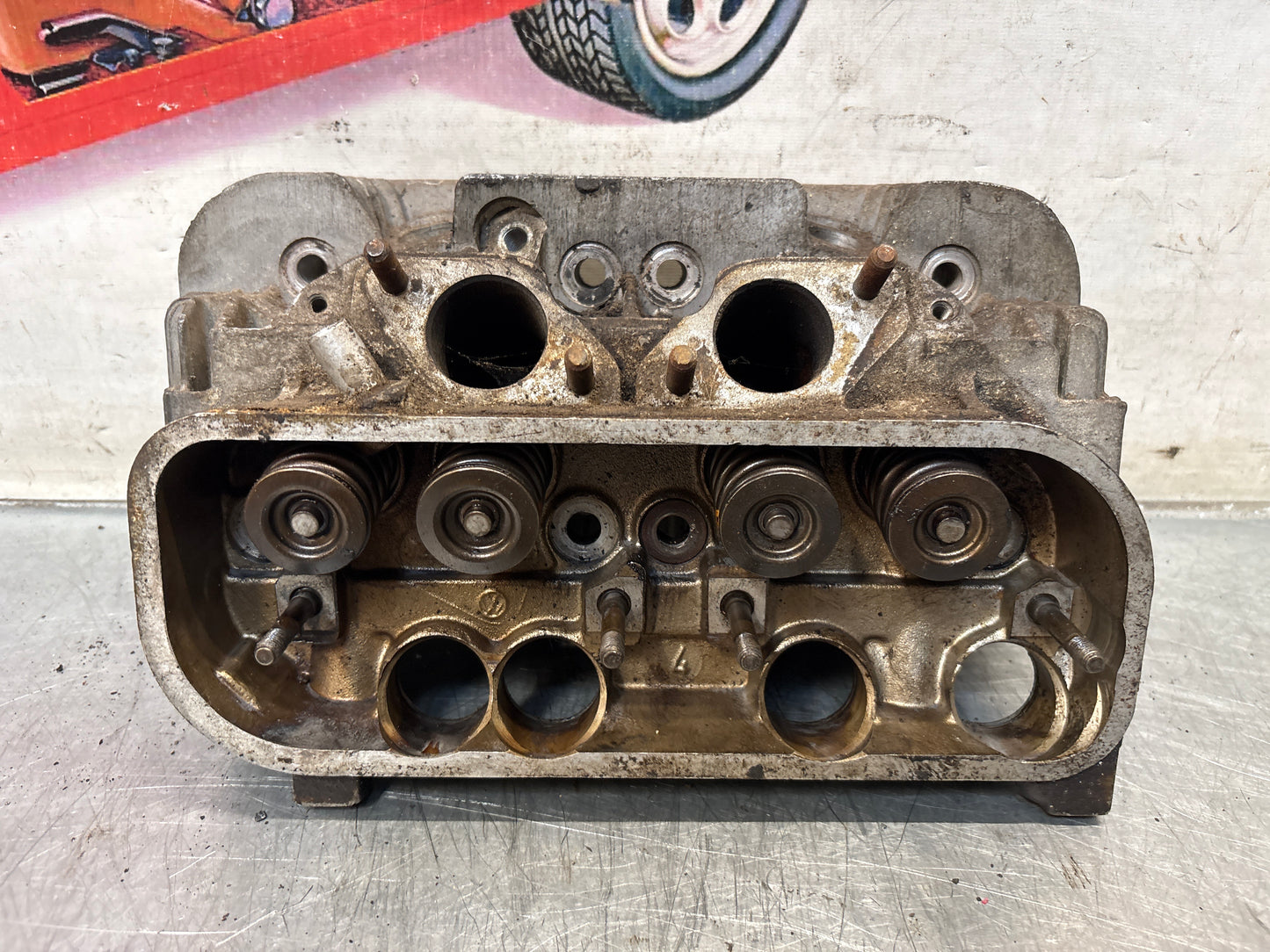 Porsche 914, cylinder head, right side, used 021101371Q