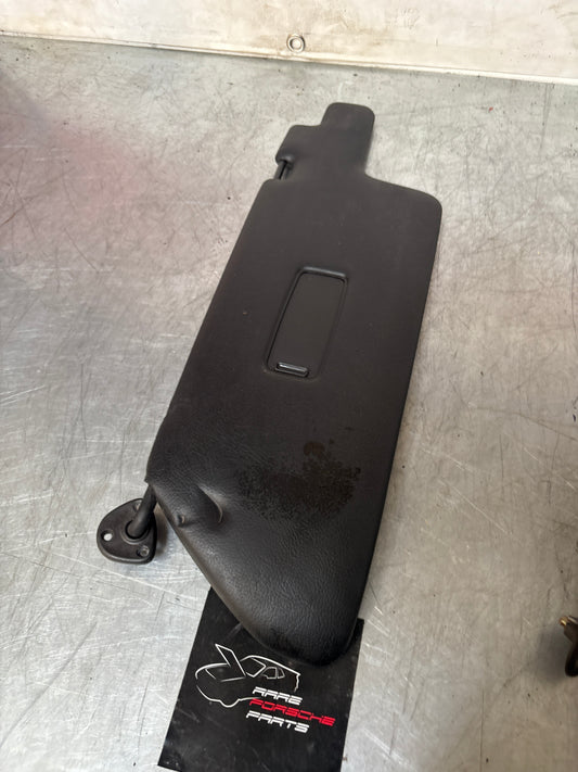 Porsche 944 left sun visor with mirror, Black, used 94473103101