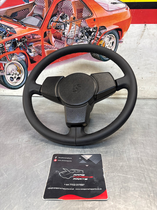 Porsche 924/944 3 Spoke Steering Wheel, black, refurbished