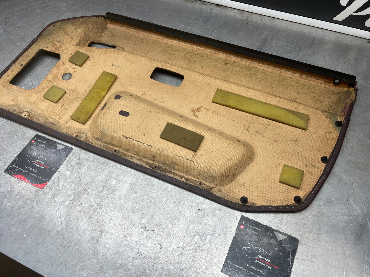 Porsche 944 left burgundy  door card for late cars from 85.5 944555017
