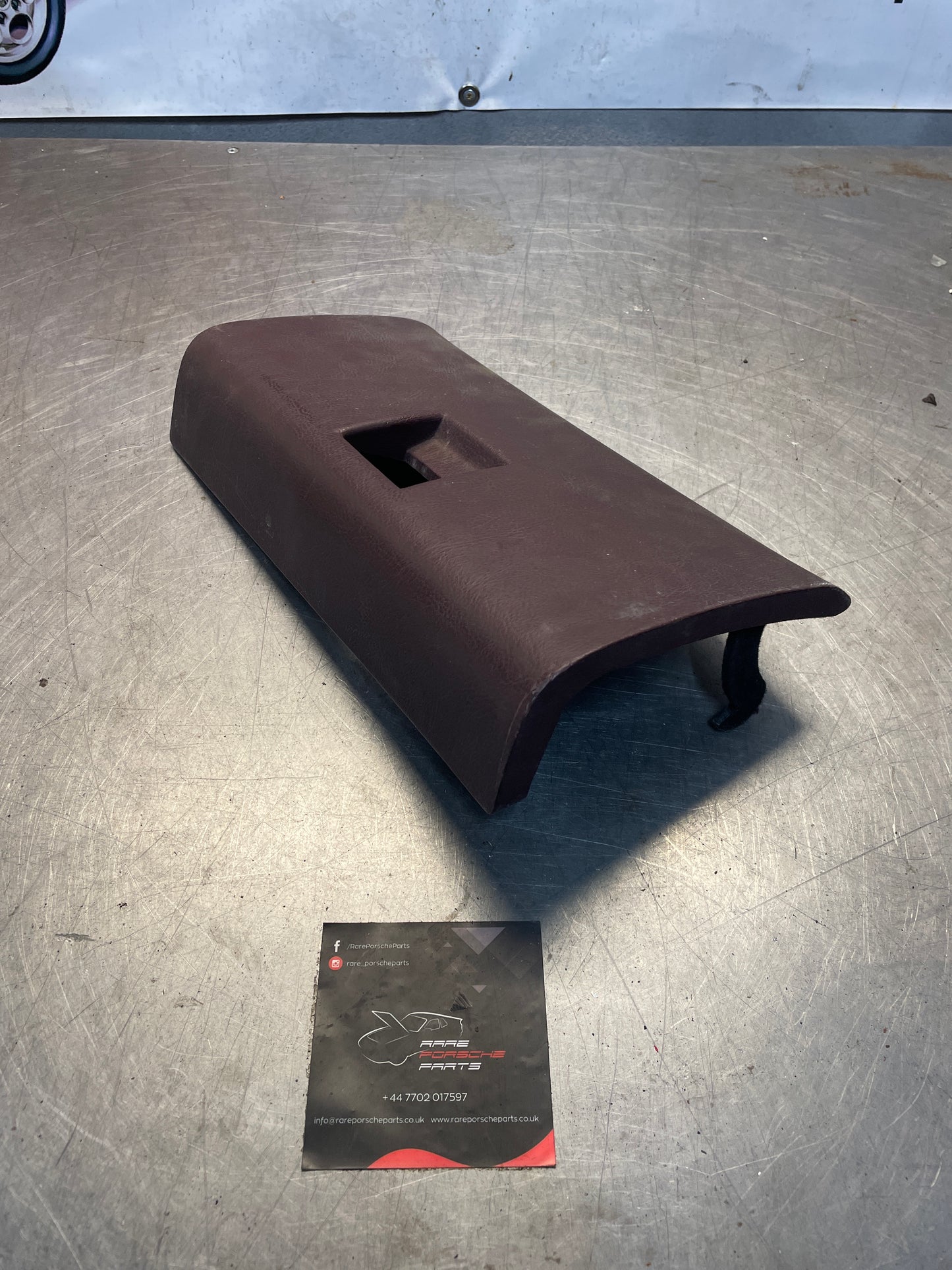 Porsche 928 glove box door, used, burgundy