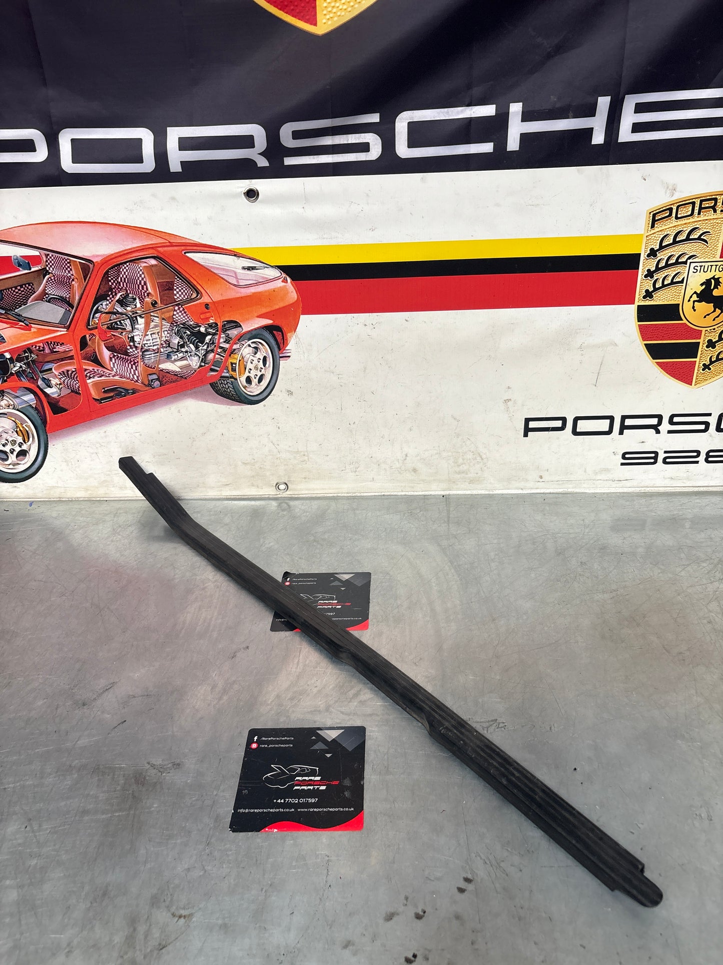 Porsche 944 convertible, cabrio left sill trim, scuff plate used 94455112100 no cracks