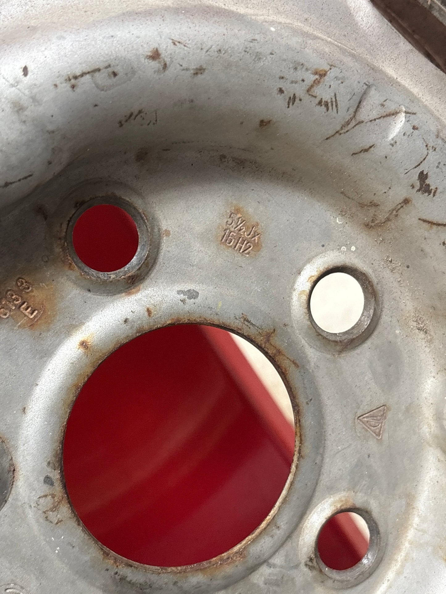 Porsche 911 944 924s spare wheel in steel with tyre, used