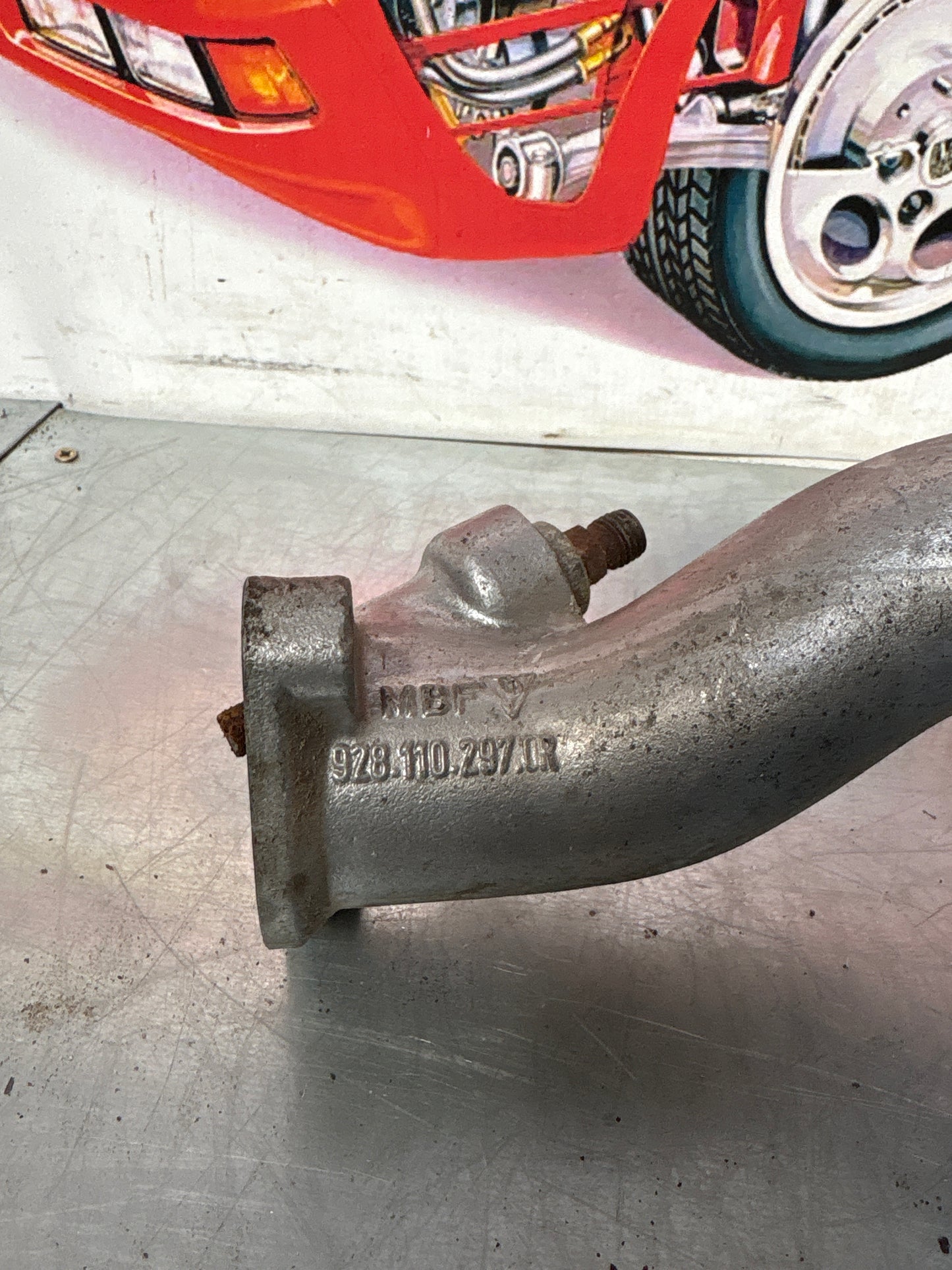 Porsche 928 air intake pipe, used 9281102970R