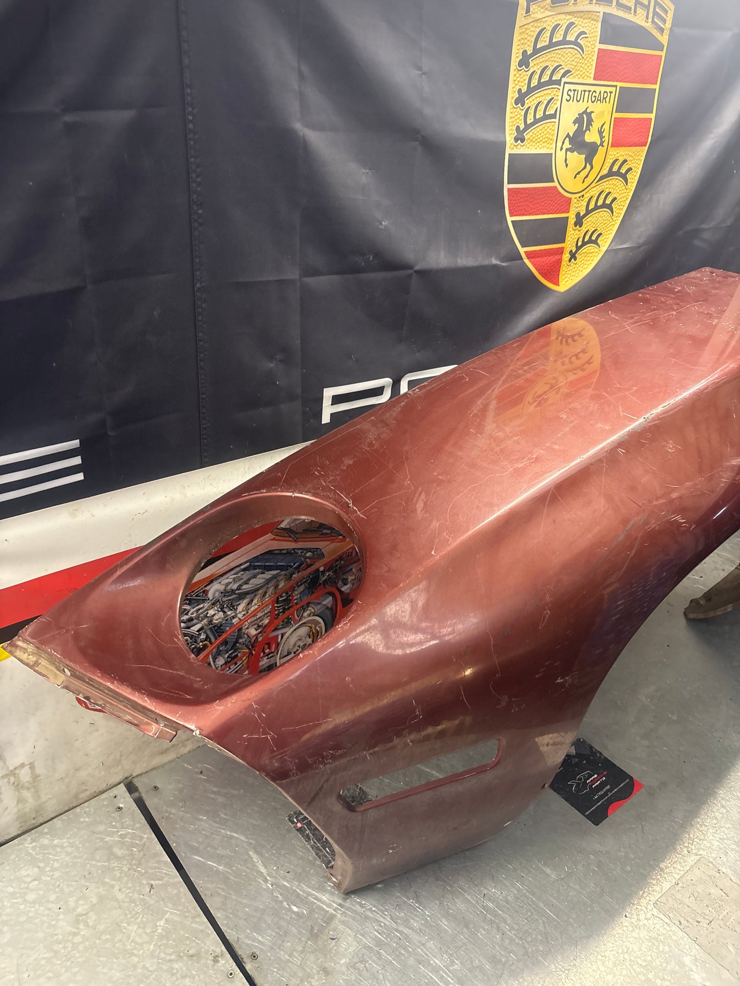 Porsche 928 -87 front left wing, 92850301103 used