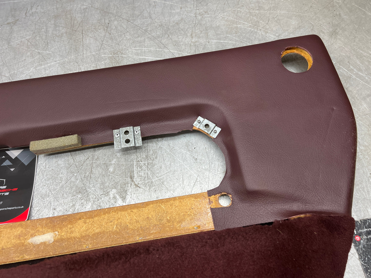 Porsche 928 Right side door card, burgundy, 92855522600 NOS