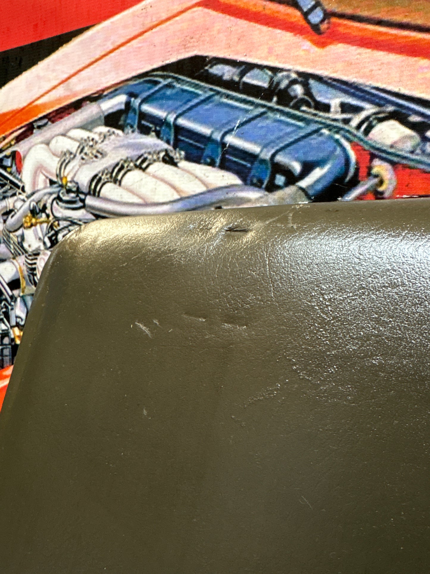 Porsche 928 sun roof headliner trim, greyish green, used 92856406950QC2