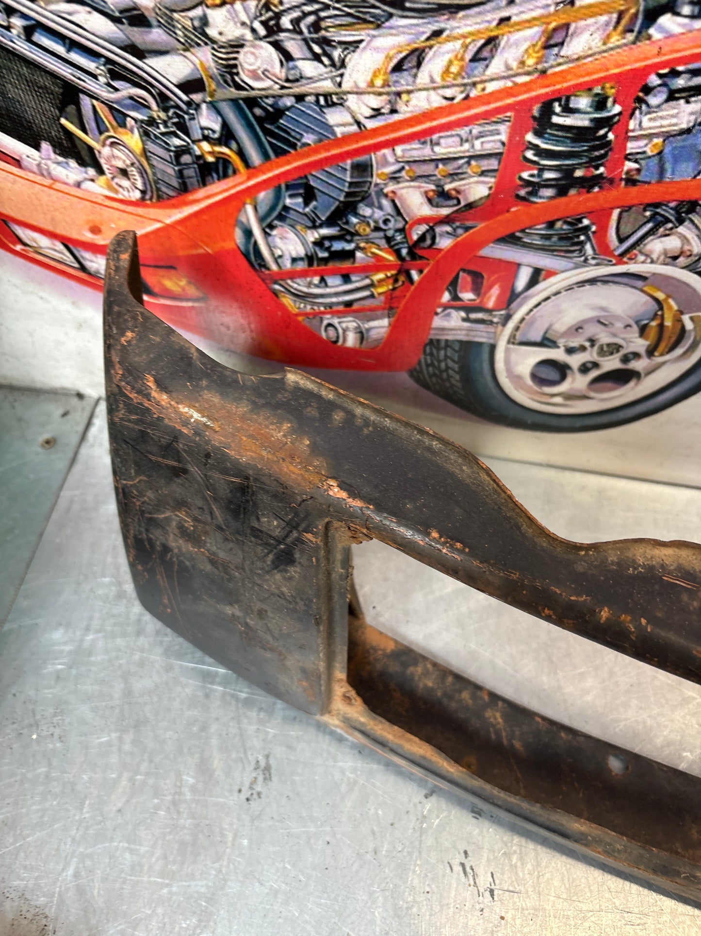 Porsche 914 front bumper, used 91450591010 / 91450500910