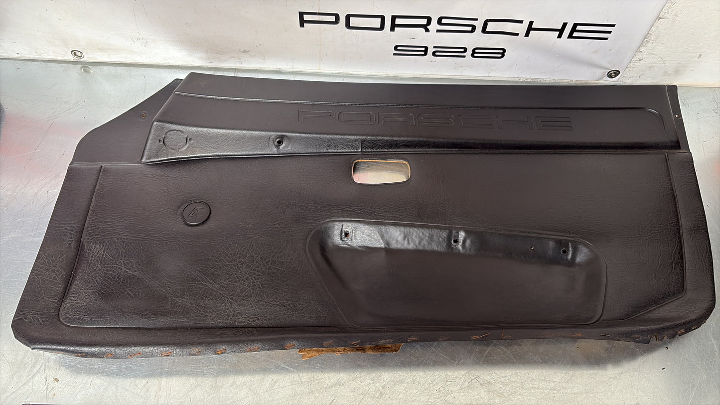 Porsche 924 / 944 Pair of early manual scripted door cards, used for spares or repair 477867012 / 477867011