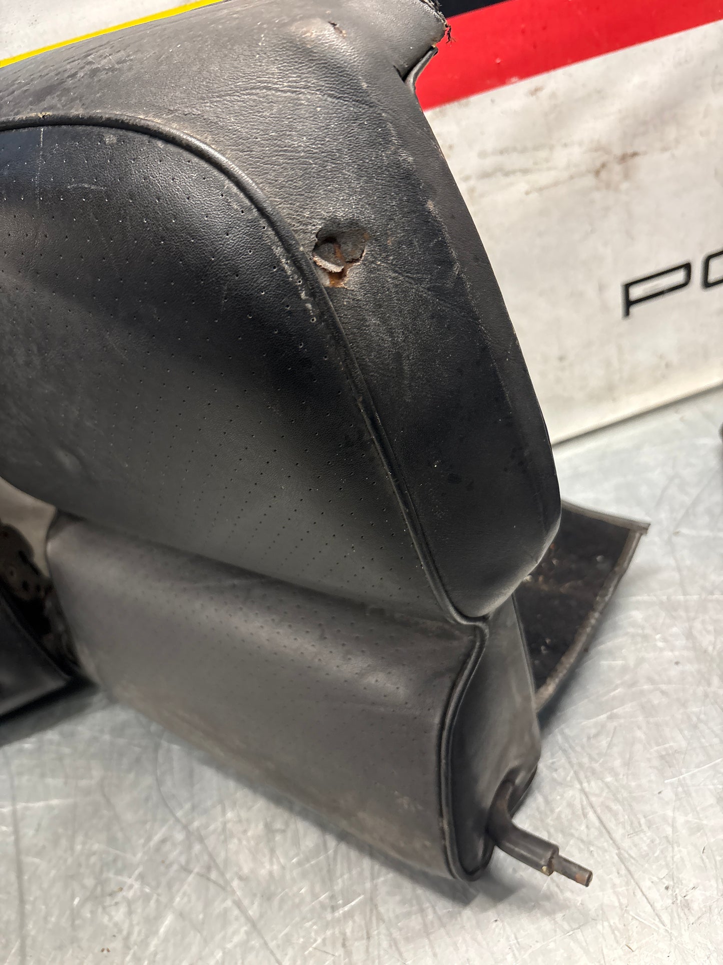Porsche 928 black leather rear seat set, used