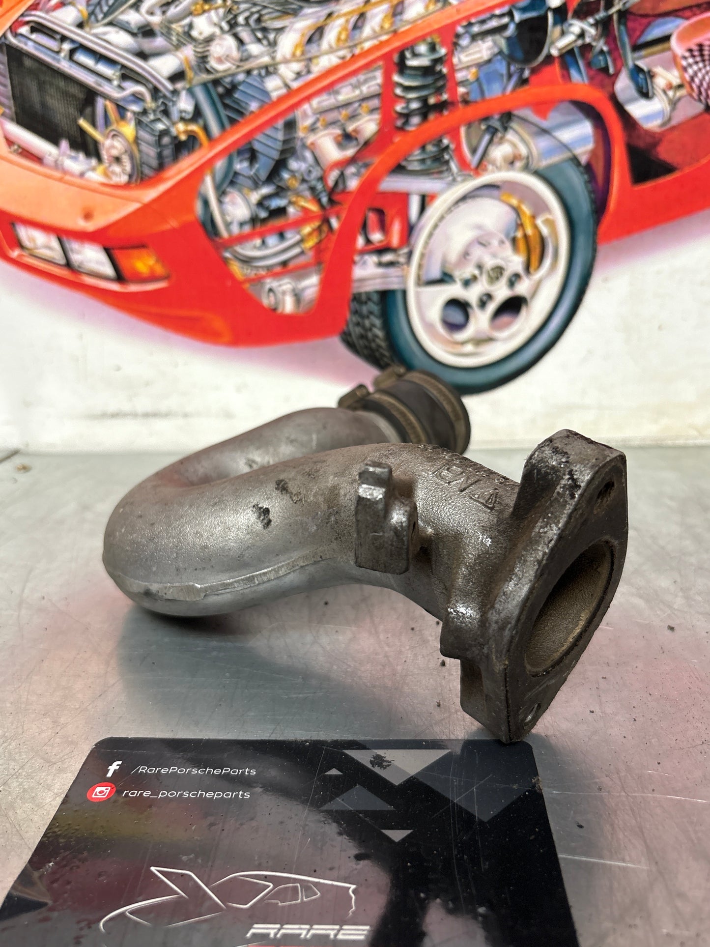 Porsche 928 S Left air intake manifold, used 9281102131R