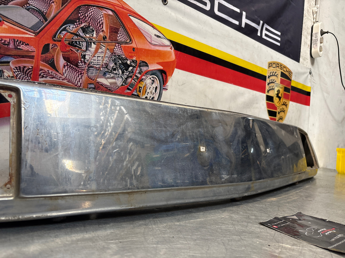 Porsche 914 chrome front bumper, used 91450591010 / 91450500910