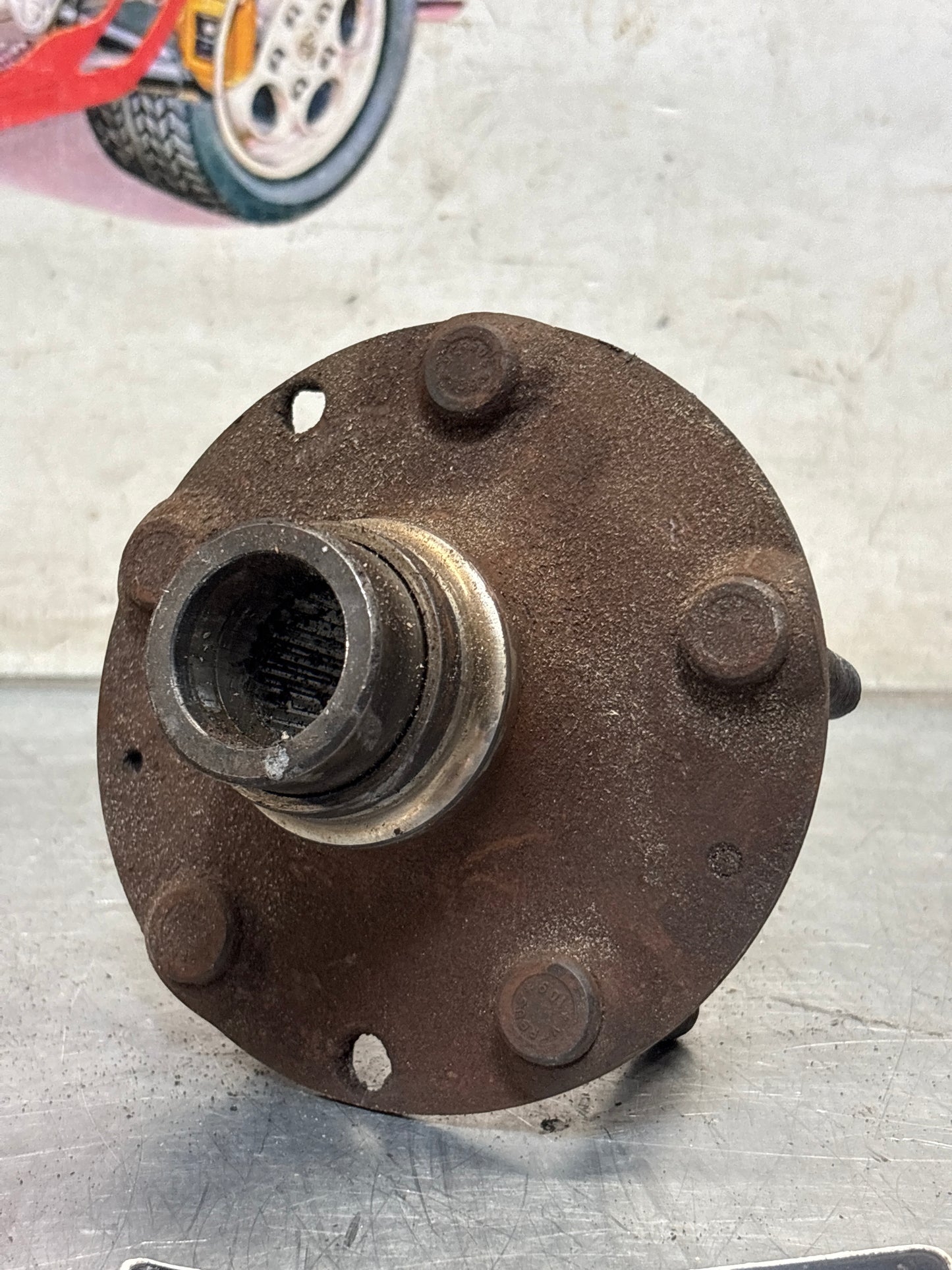 Porsche 928 rear wheel hub, 92833106507, used with long stud bolt