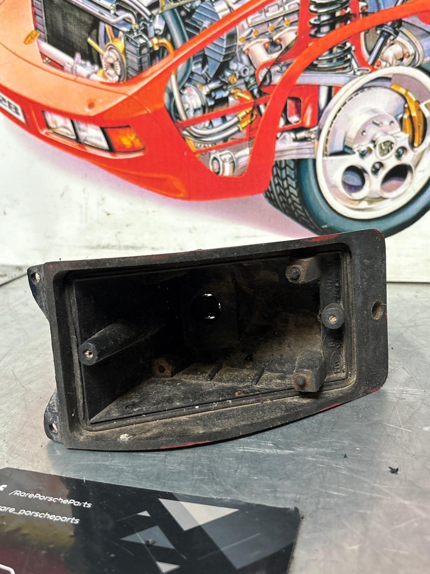 Porsche 924 O/S Front indicator unit, without lense used 477953065A