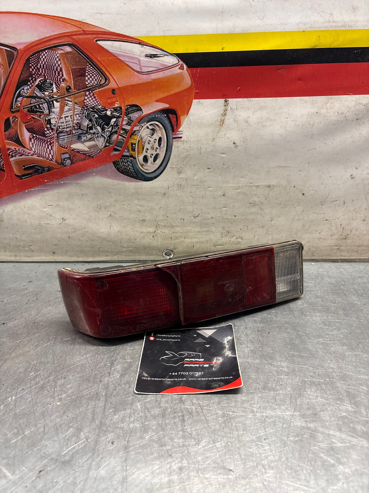 Porsche 914 right rear tail light, for spares or repair 91463140414