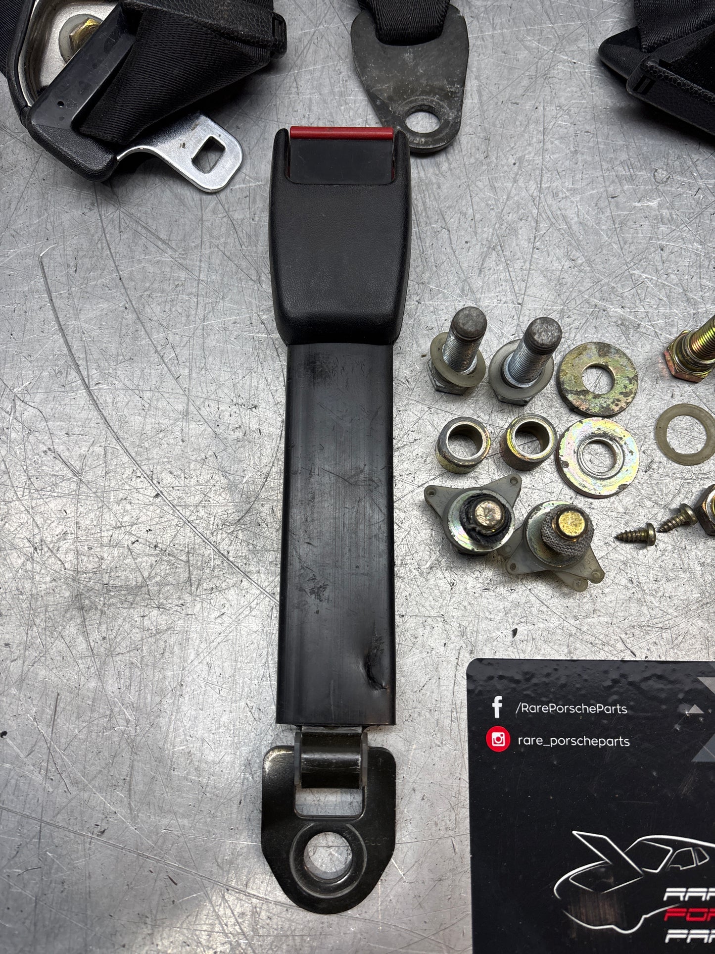 Porsche 924 944 set of front seat belts, used 477857705H 47785706H