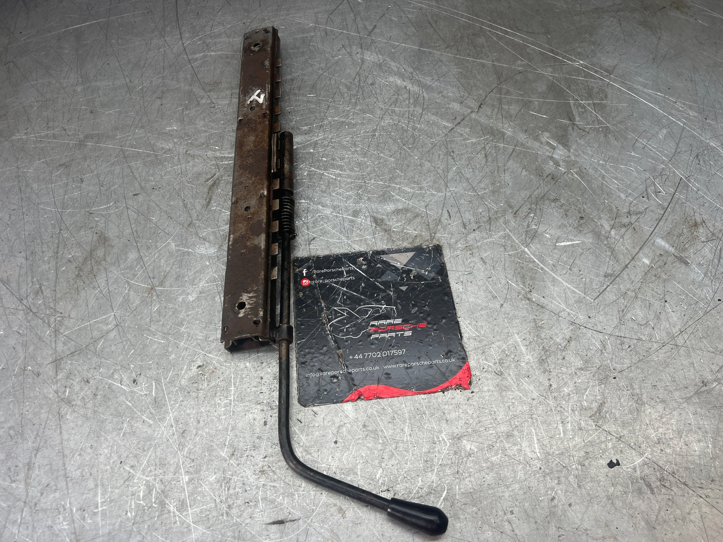 Porsche 924 944 911 left side seat runner with handle, used 92852148902