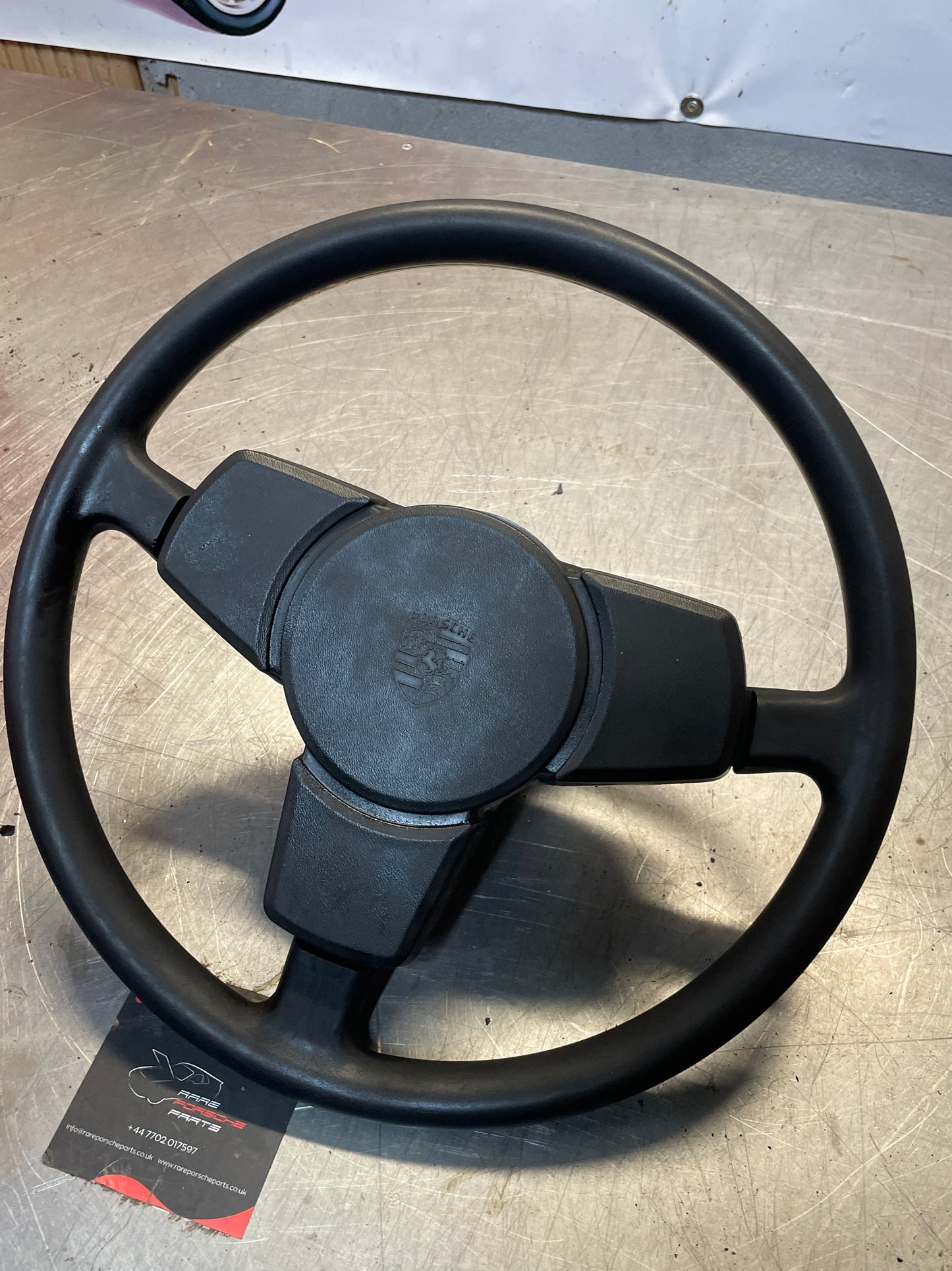 Porsche 924/944 3 Spoke Steering Wheel, black, refurbished