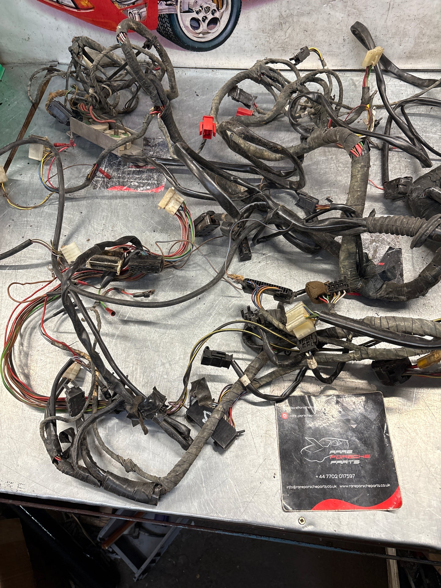 Porsche 944 Turbo 86- LHD Interior / Dashboard wiring loom, used 95161200604