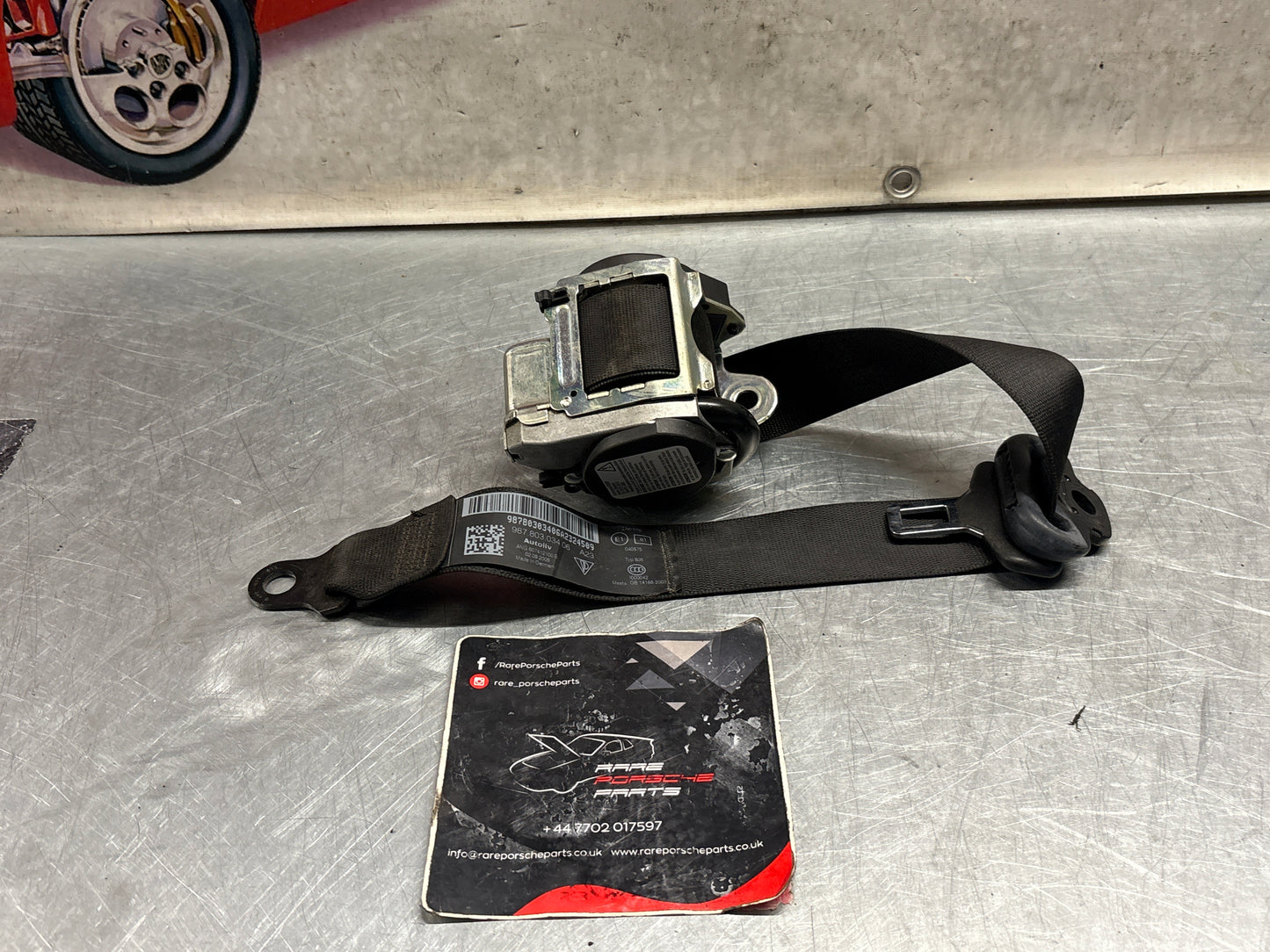 Porsche Boxster 987 Front right seatbelt, used 98780303406
